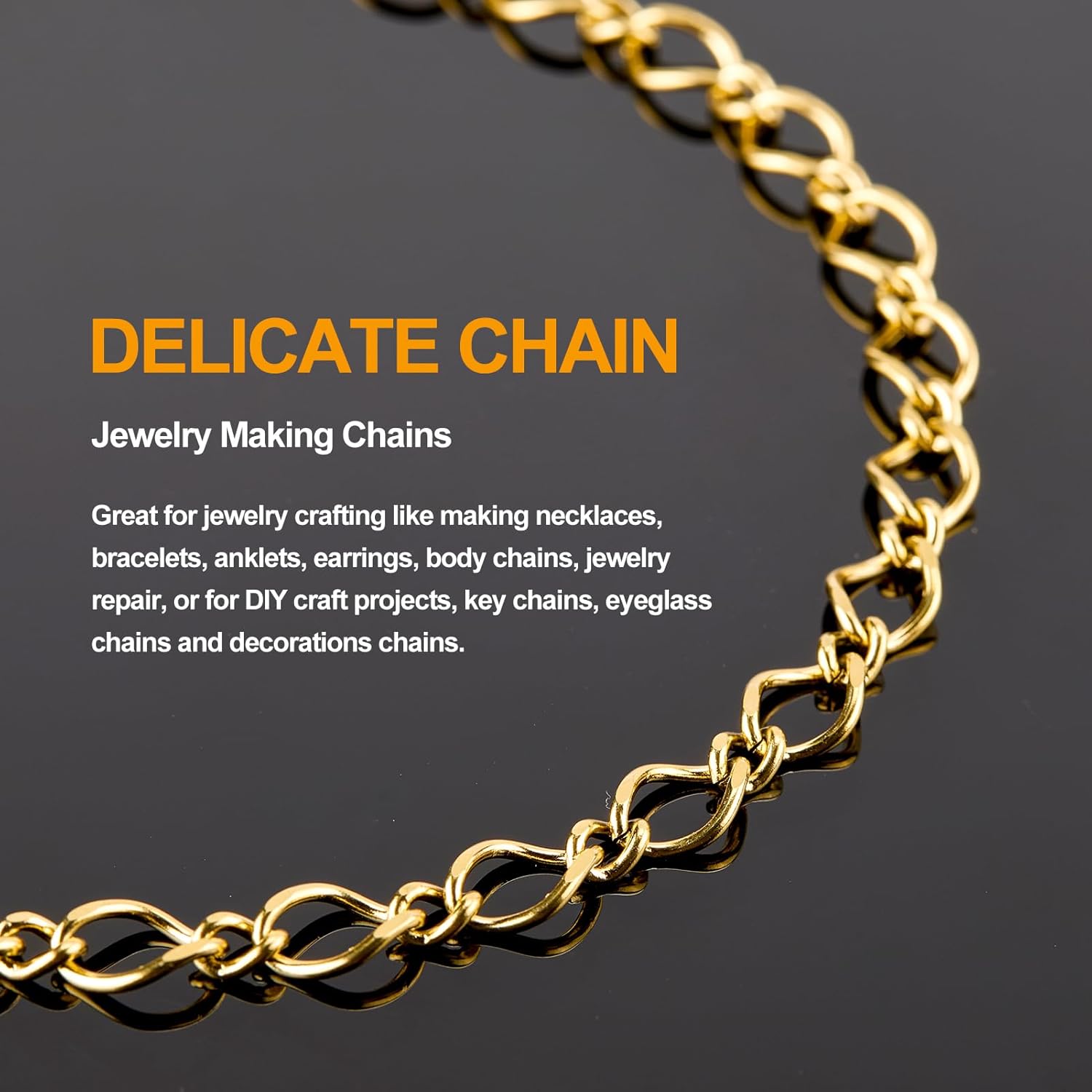 KYUNHOO 5 Meters Gold Chain for Jewelry Making Soldered Rhombic Chain Link Gold Plated Stainless Steel Chains on Bulk for Chain Jewelry DIY - Image 4