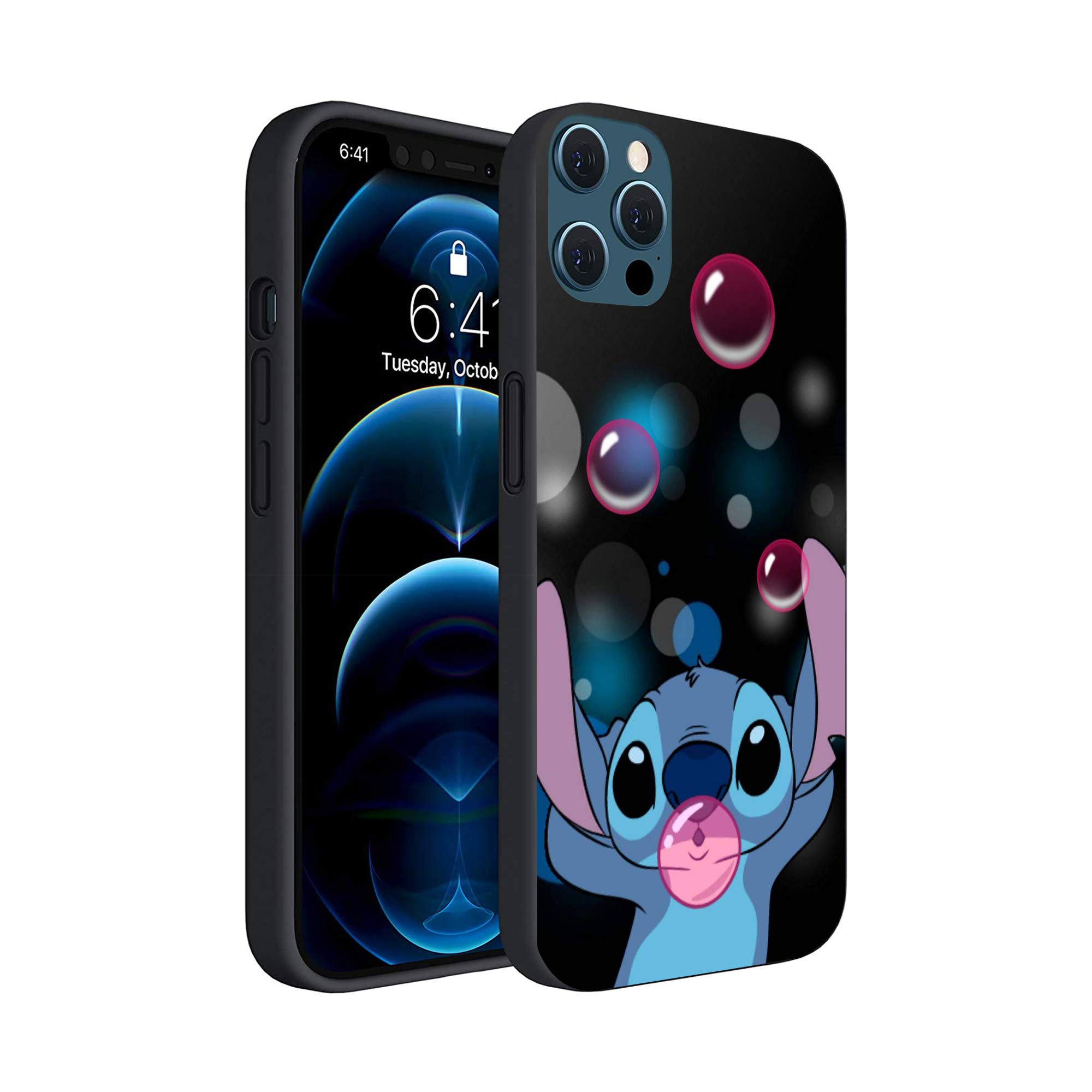 N C iPhone 12 Pro Max Case Anime Comic Series Protection Cover Back Case for iPhone 12 Pro Max (Stitch-Bubblegum)