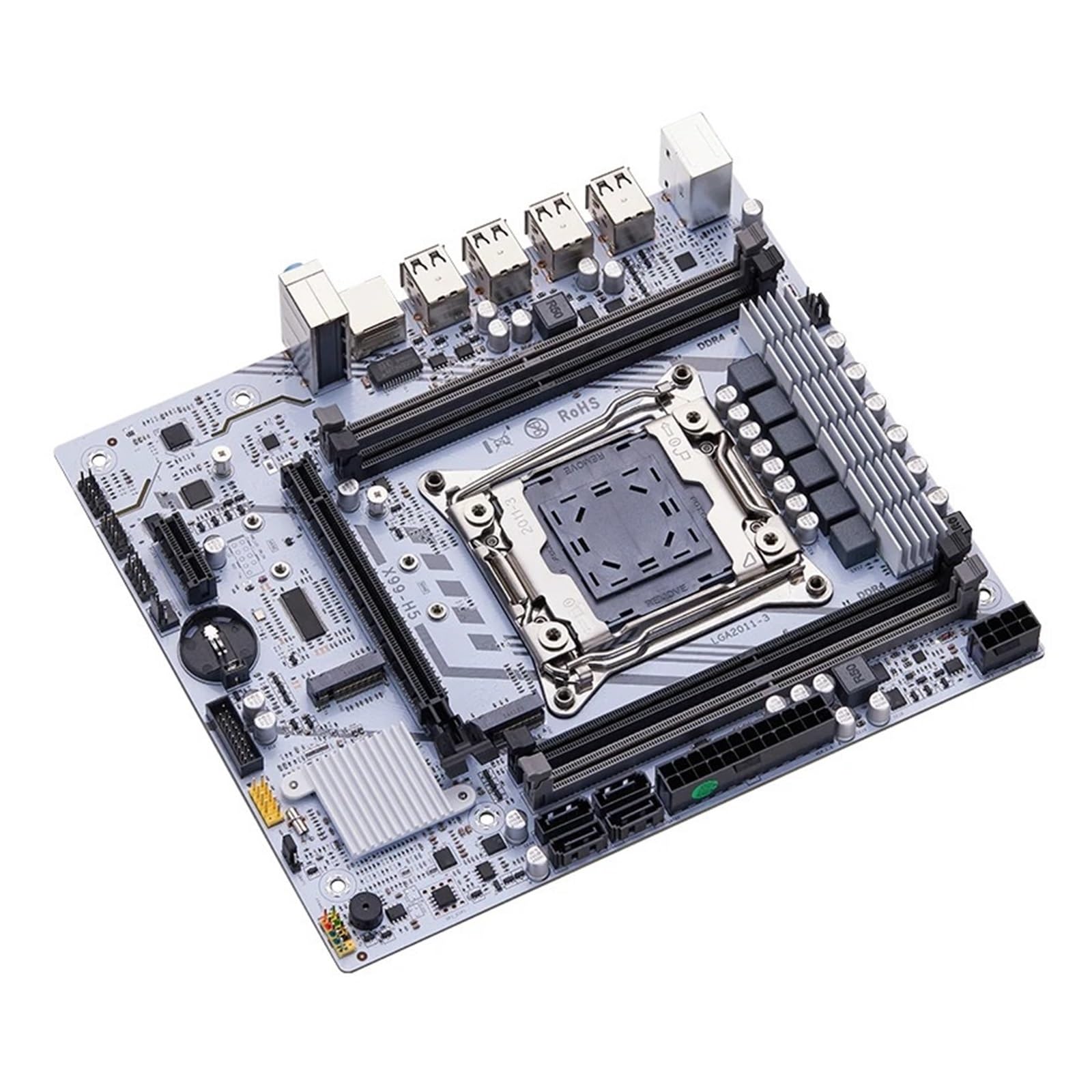 Juego de Placa Base X99 LGA2011-3 E5 2680 V4 DDR4 16GB(2x8gb) PC4 PCI16x3.0 NVME M.2 Computadora for Juegos(Motherboards)