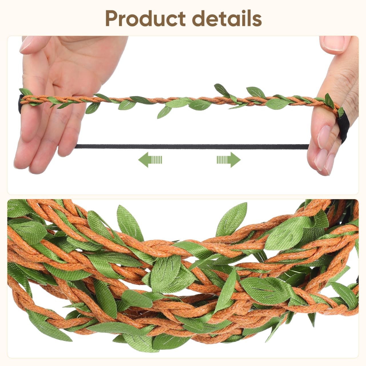 DOITOOL 10 Pack Rattan Flower Crown Bases, Woven DIY Headband Materials image 5