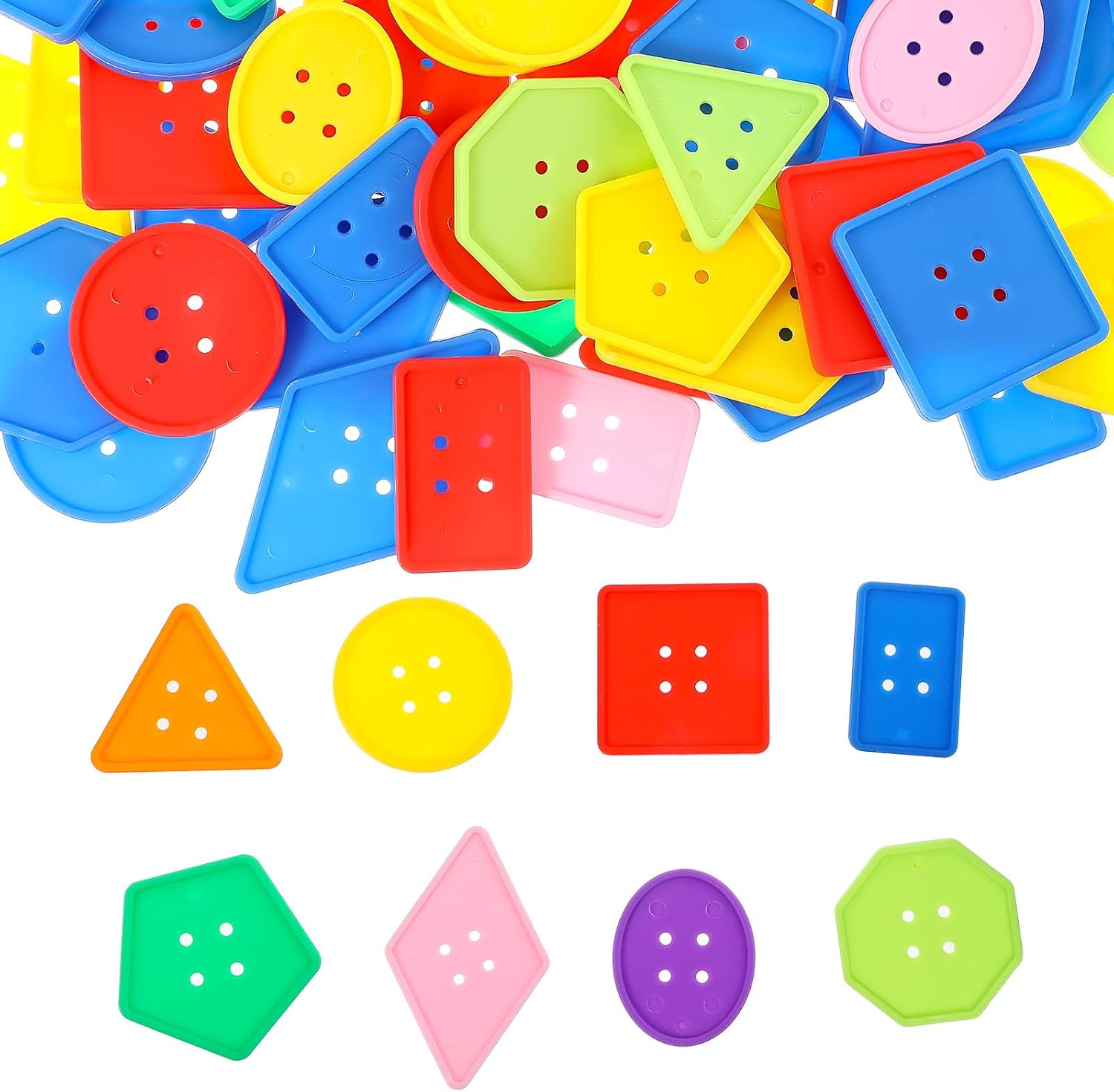 Amazon.com: 200 Pcs Assorted Large Buttons, Big Bright Buttons Bulk in ...