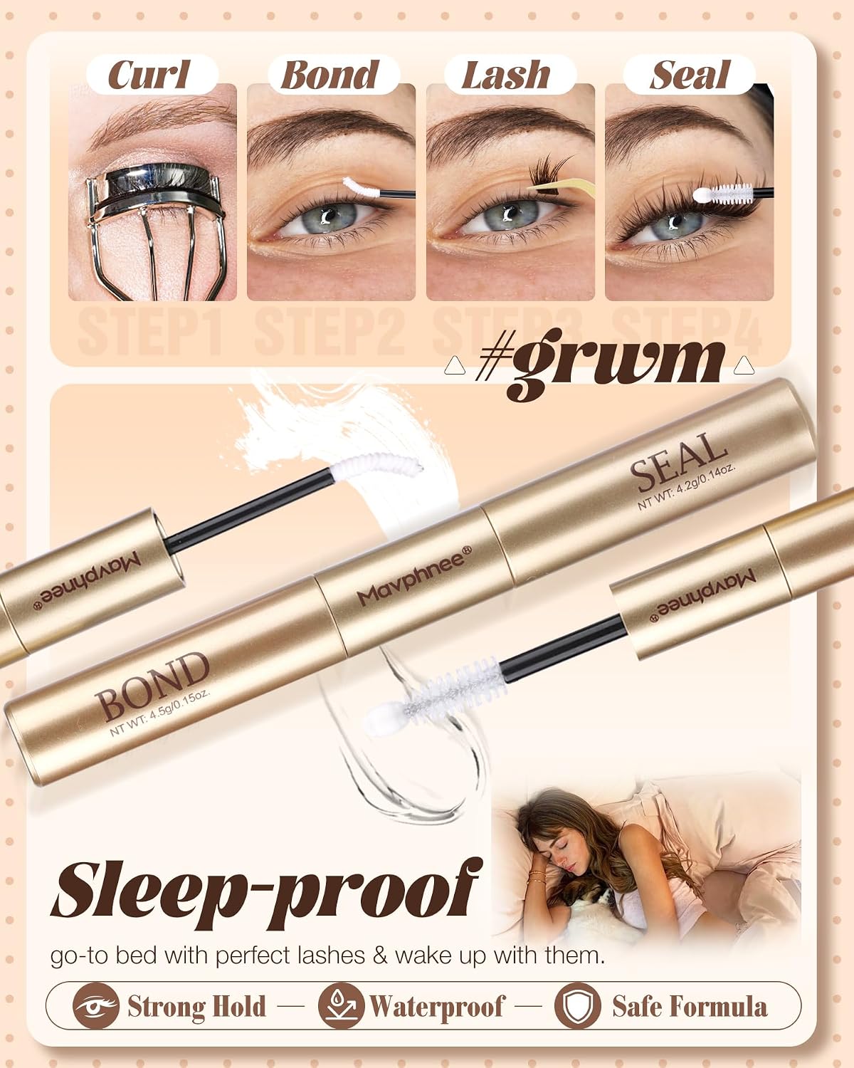 Brown Lash Clusters Kit Fox Eye Cluster Eyelash Extensions Kit Wispy Wet Set Individual Lashes 6-14MM CC Curve Natural Cluster Lashes with Lash Bond and Seal Clear, Tweezers