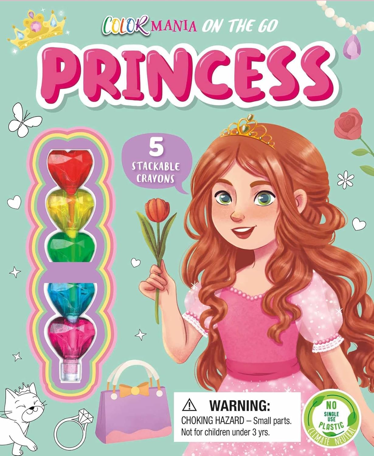Princess Coloring: On-the-Go Coloring Kit with Stackable Crayons ...