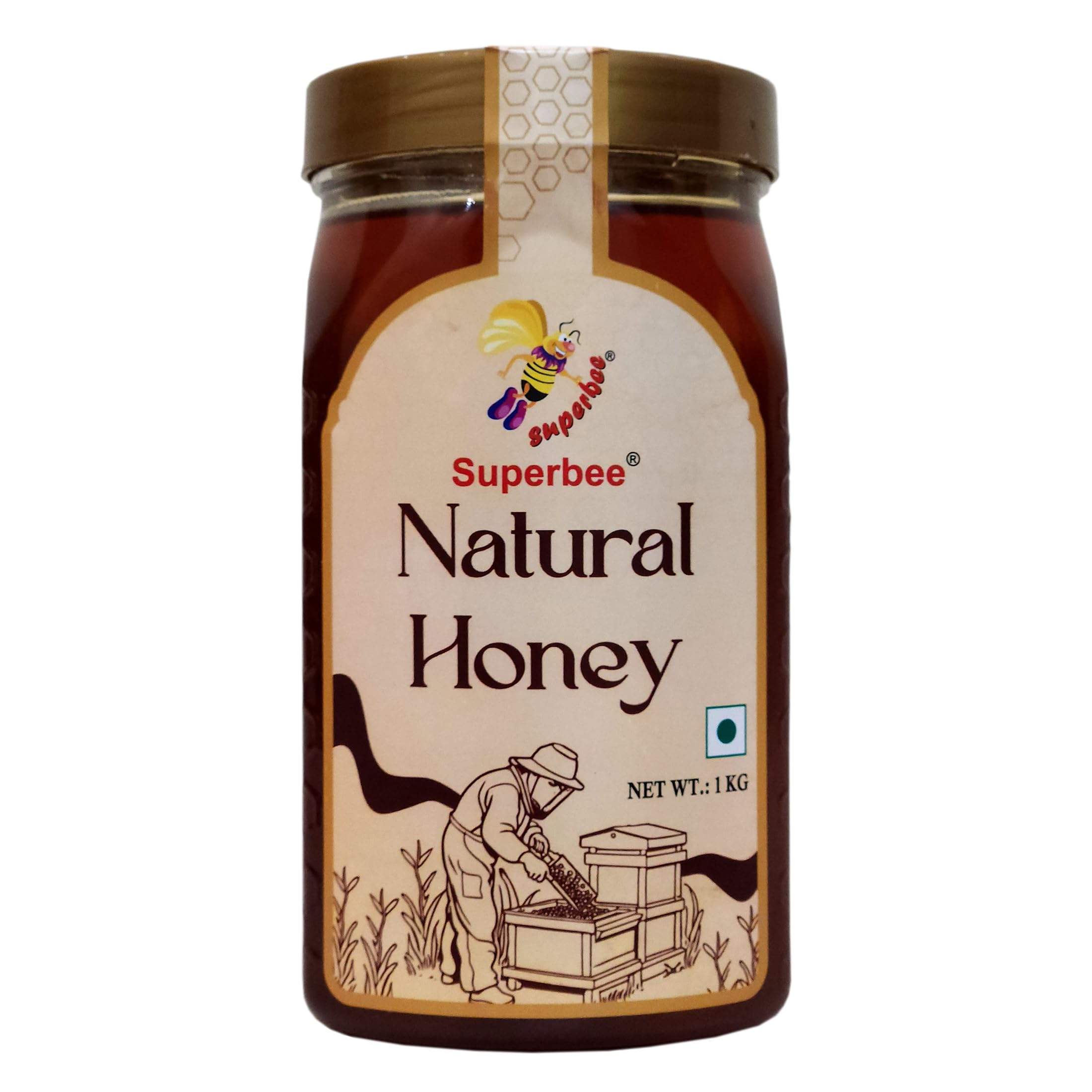Superbee Natural Honey 1 kg | Raw & Unprocessed Honey | Healthy for Immunity & Wellness | Natural Sweetener