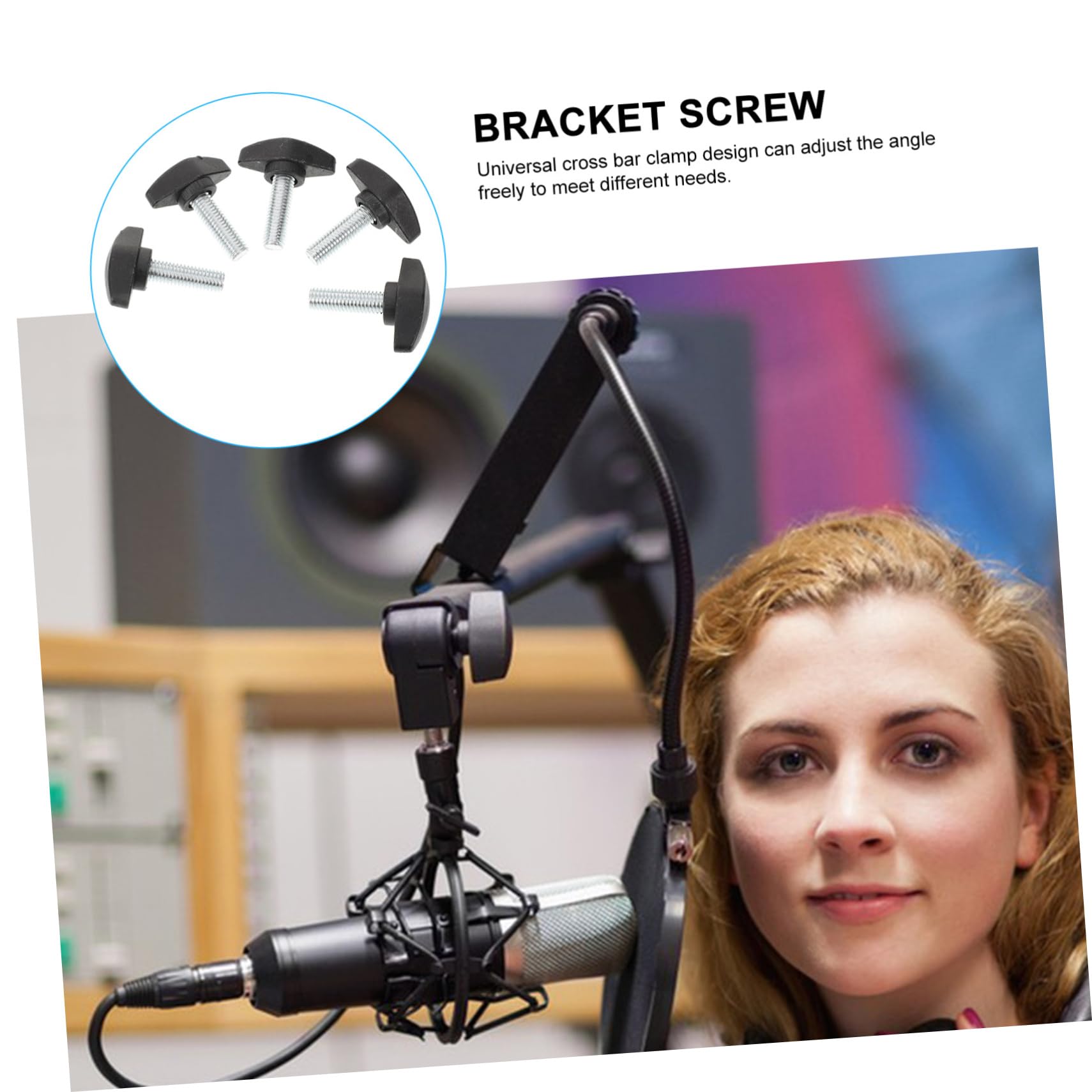 JOINPAYA 10pcs Mic Stand Screws Universal Mic Clamp Screws for Cell Phone Holder