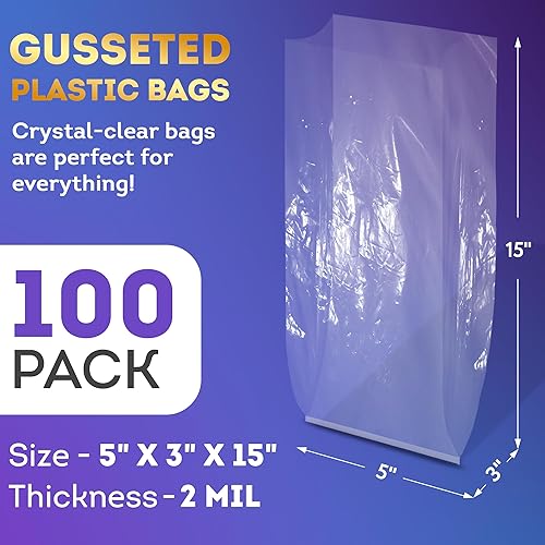 Miniatura 9 de APQ - Bolsas de polietileno transparentes con refuerzo, 4 x 2 x 10 pulgadas, paquete de 1000 bolsas de plástico impermeables con parte superior