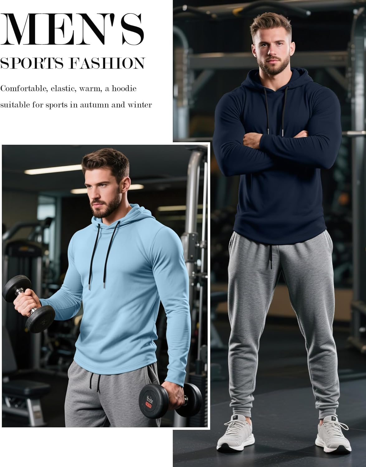 3 Pack Mens Big and Tall Hoodies Pullover Loose Fit Casual Athletic Long Sleeve Hooded Sweatshirts - Image 2