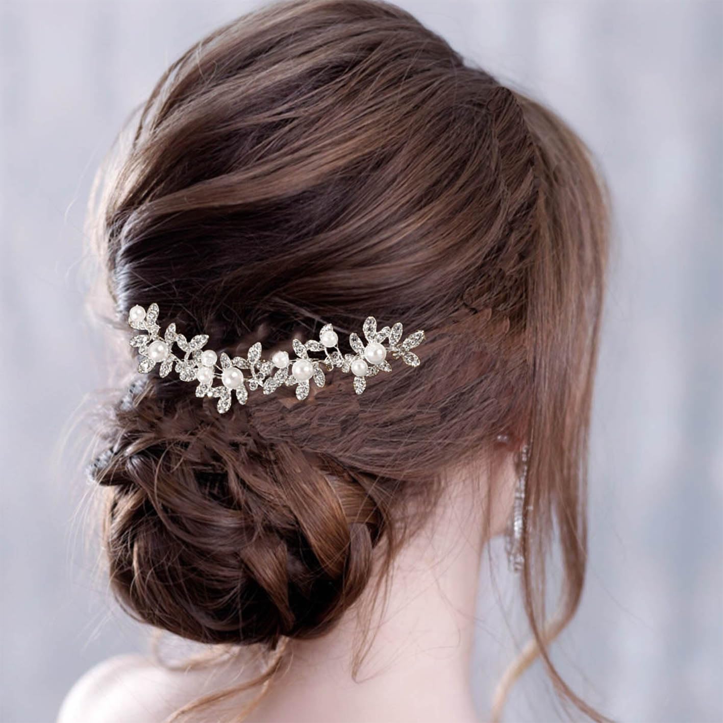 Fascia Per Capelli Da Sposa Con Perle E Strass - Elegante E Romantica Per Cerimonie - Foto 8