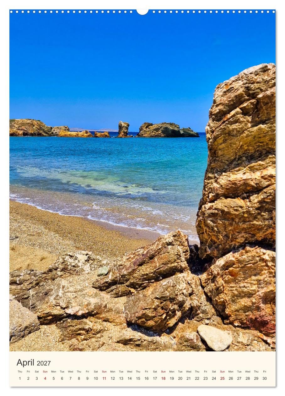 A feast for the eyes - Crete (High Quality Premium Wall Calendar 2027 DIN A2 portrait),CALVENDO 12 Month Wall Calendar: Fantastic views of the sea