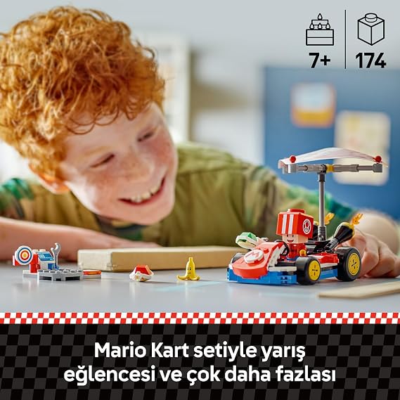 LEGO Super Mario: Mario Kart – Standard Kart 72032, Creative Toy Making Set for Boys and Girls Ages 7 and Over, Toad Figure and More, Birthday Gift (174 Pieces)