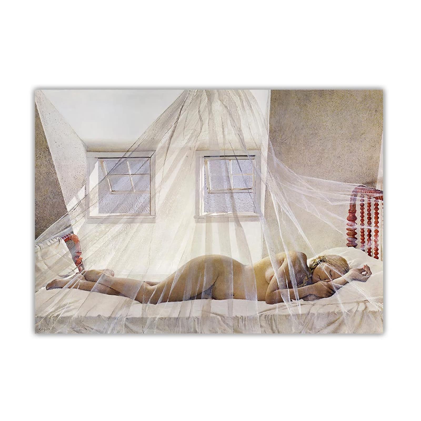 アンドリューワイエス水彩画ポスター　1980年パリの画廊での展覧会 アンドリューワイエス水彩画ポスター 1980年パリの画廊での展覧