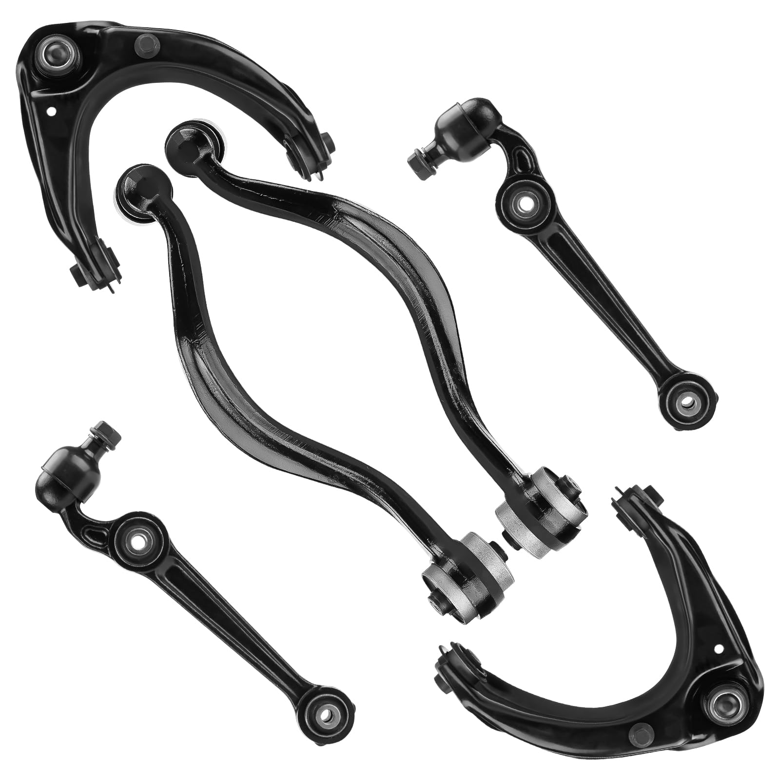 6PCS Front Upper & Lower Control Arms Suspension Kits Ball Joint Fit for Ford Fusion 2007-2012, Fit for Lincoln MKZ 2007-2012, Fit for Mercury Milan 2007-2011
