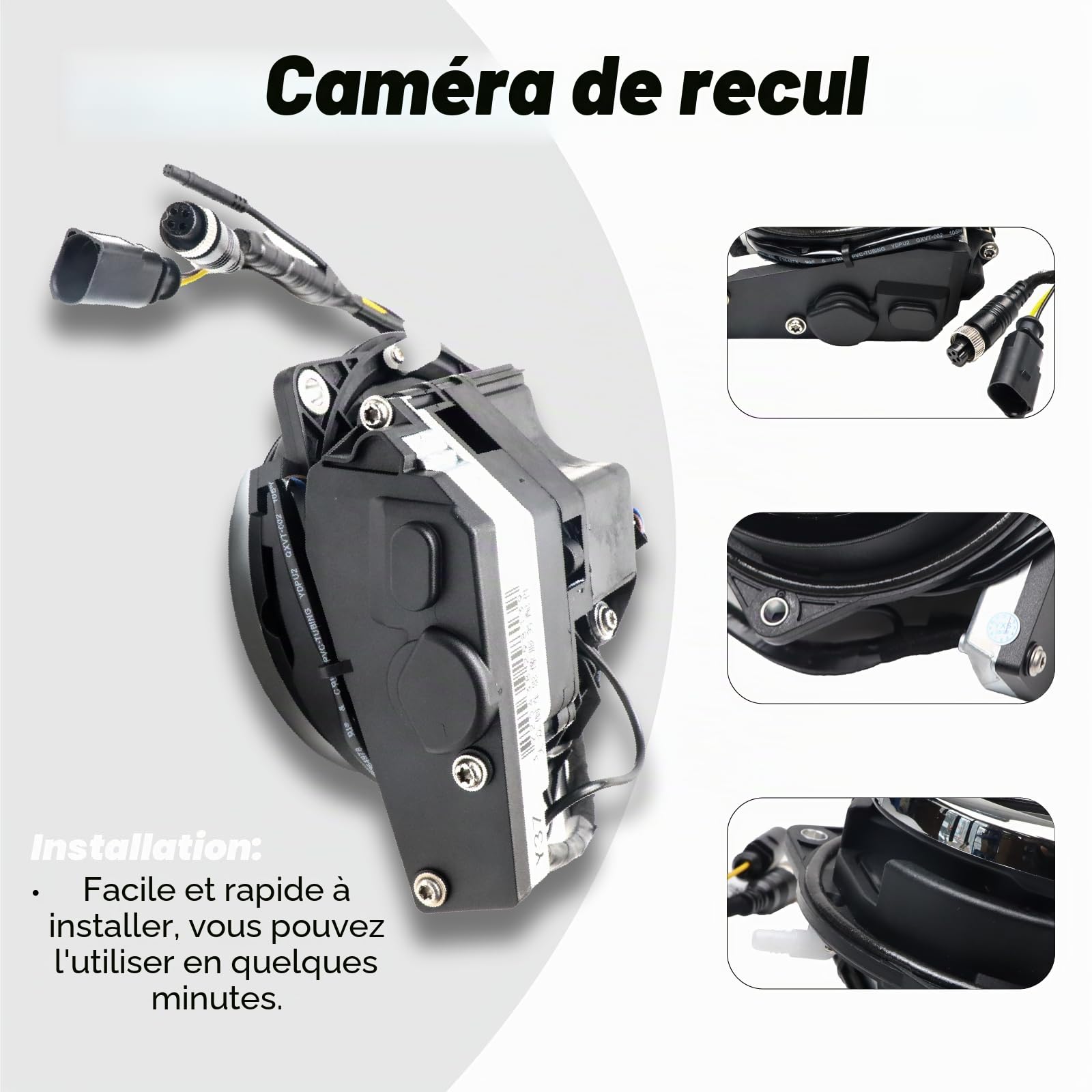Caméra de Recul 1080p pour Passat Golf 6 Polo CC Beetle B6 Caméra de Stationnement étanche avec Vision Nocturne Installation Facile Plug and Play Caméra de Recul pour Voiture