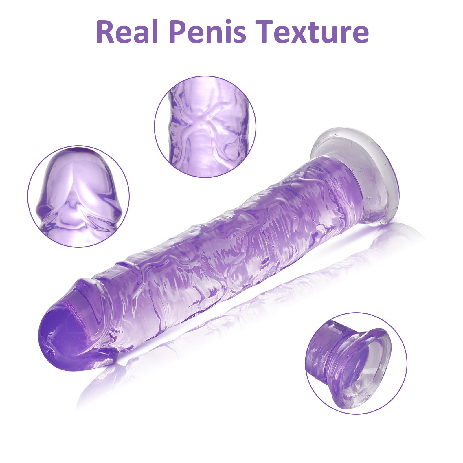 Aobrong 12.6 inch Huge Realistic Dildo, Thick Giant Dildo for Advanced Player, Lifelike G-Spot Dildo with Strong Suction Cup for Hands-Free Play, Big Fake Penis Adult Anal Sex Toy for Women Men