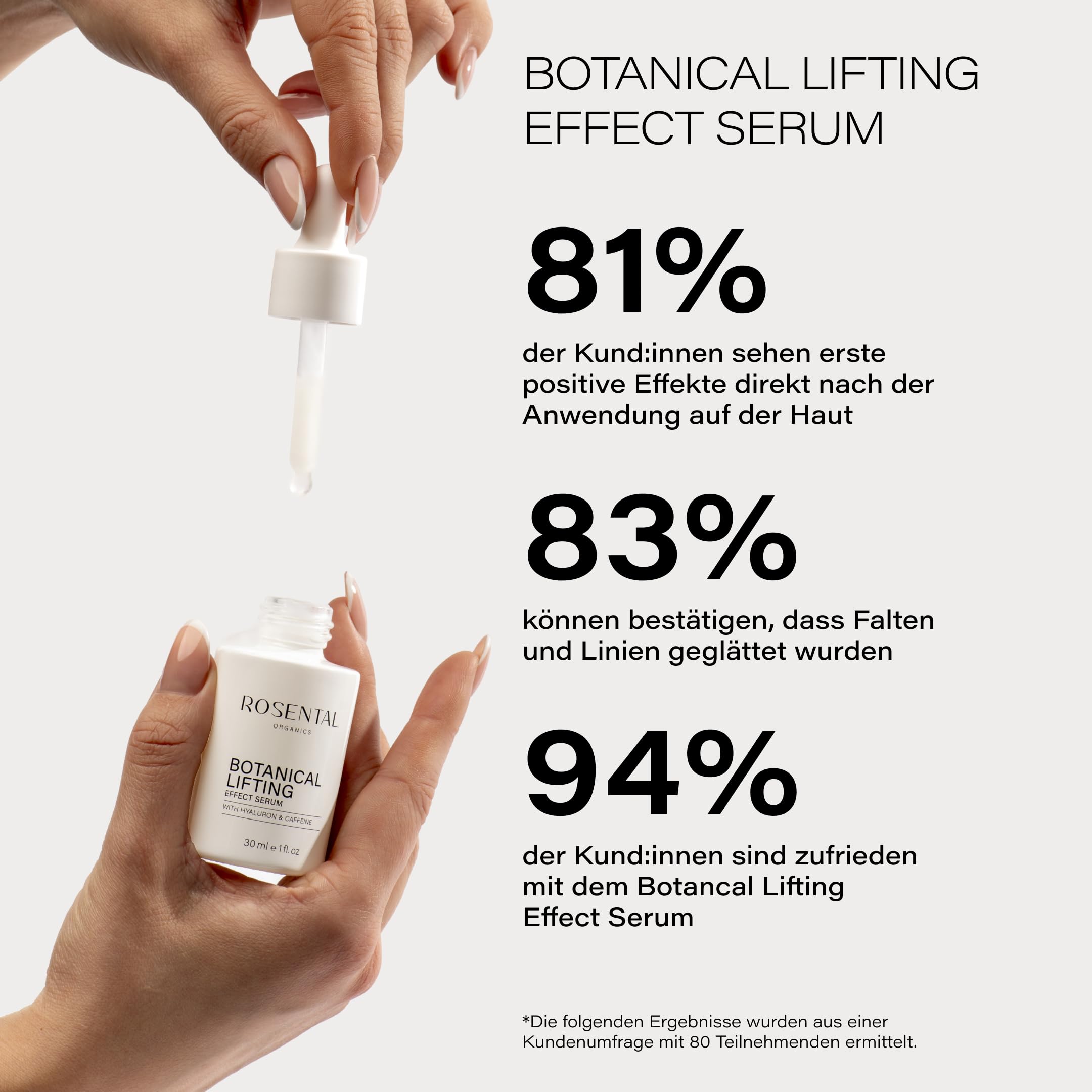 ROSENTAL ORGANICS Botanical Lifting Effect Duo Set Anti-Aging Serum Maske Hyaluron Koffein Made in Germany