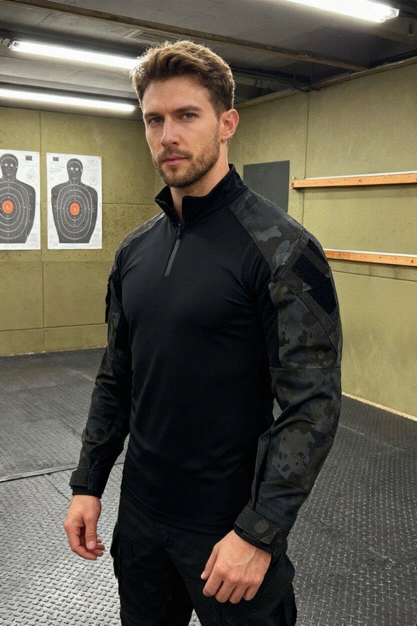 Tactical Shirt for Men G3 Camo Combat Shirt Long Sleeve BDU Military Shirt 1/4 Zip with Pockets - Image 2