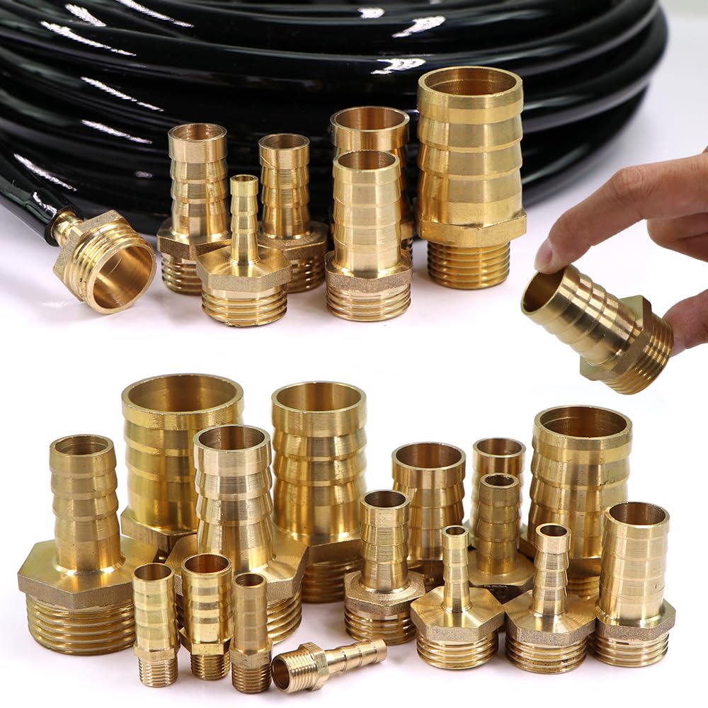 MiJunHD Messing Reduzierstück 2 Stück - G1/2 Auf G3/4 Gewinde Reduzierverbinder