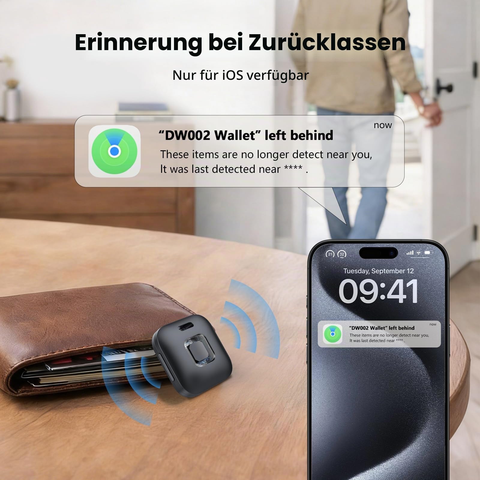 Hoxe Smart Tag für iOS & Android, Dual-System Bluetooth Tracker (4er Pack)