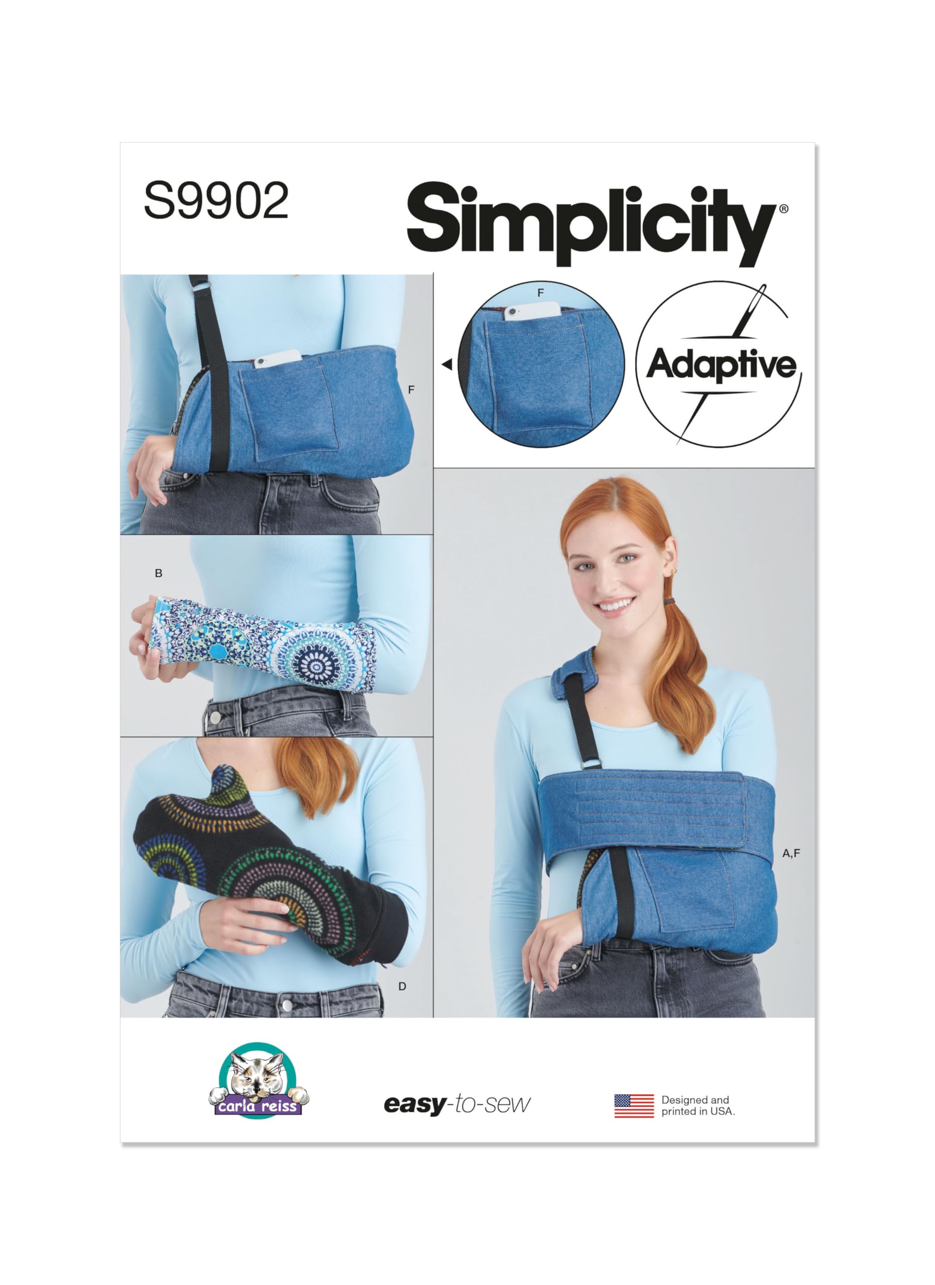 Écharpe et enveloppe SIMPLICITY Carla Reiss SS9902A au design asymétrique