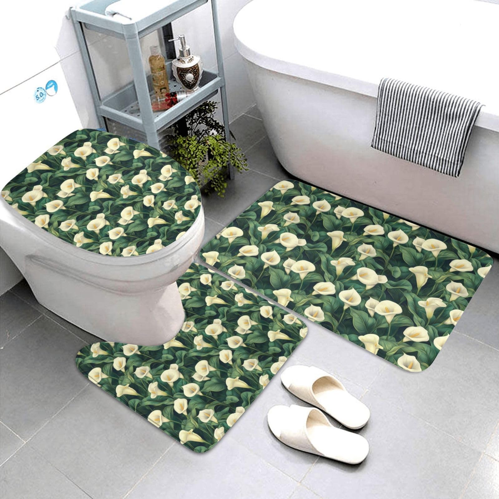 Tapis de salle de bain antidérapant lavable pour éviter les sols mouillés