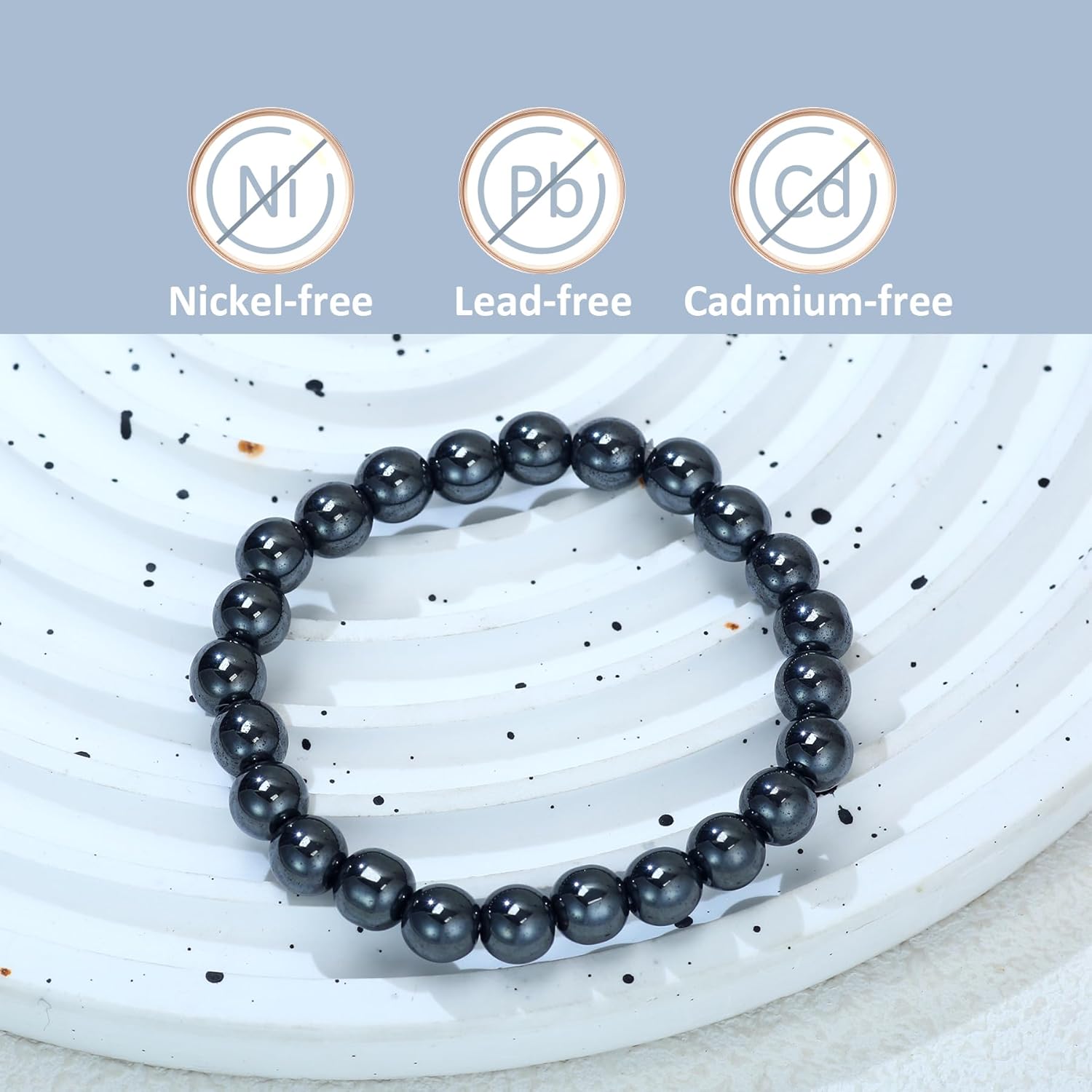 SANDOO Natural Pyrite Bracelet - Wealth Success Bracelet,Dainty Healing Crystal Bracelet,Protection Gemstone Beads,Calming Anxiety Stress Relief Jewelry Gift for Men,Women,Girls - Image 2