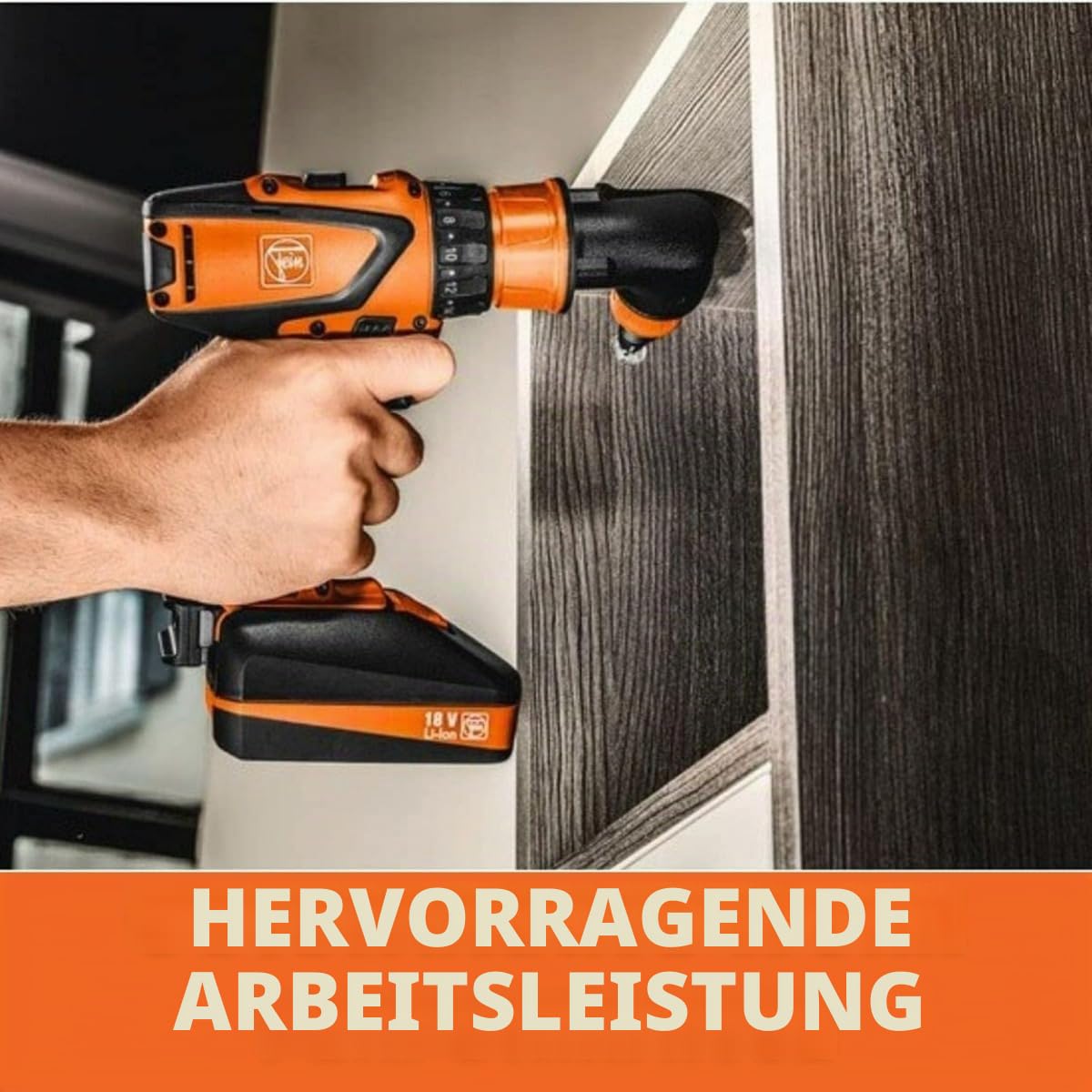 FEIN Metall-Winkelkopf zum Bohren, Gewindebohren und Schrauben in beengten Platzverhältnissen. Kompatibel mit allen FEIN Akku-Schraubern mit QuickIN/QuickIN MAX Schnittstelle