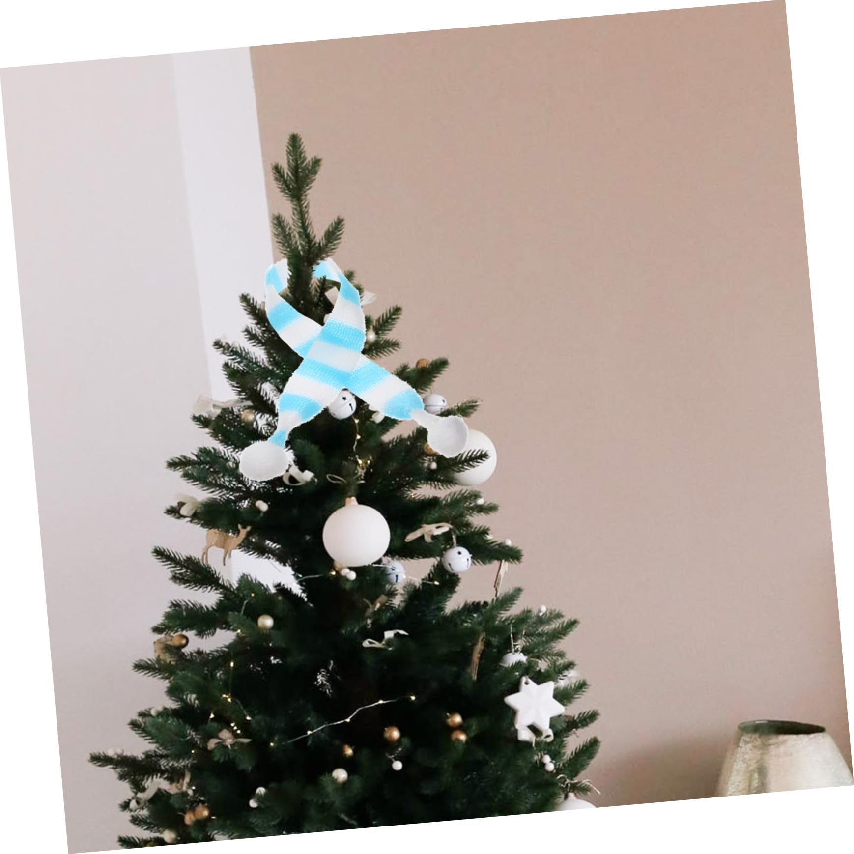 OKUMEYR Mini Doll Accessories 20pcs Mini Christmas Scarf Knitted Decorative Home Decorations