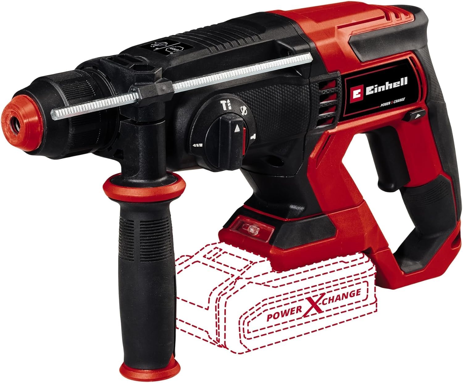 Einhell Akumulatorowy młot udarowo-obrotowy TE-HD 18/20 Li-Solo Power X-Change 18 V, 1,8 J, & kwb 240290 SDS-Plus zestaw dłut, 12-częściowy zestaw wierteł do kamienia i betonu