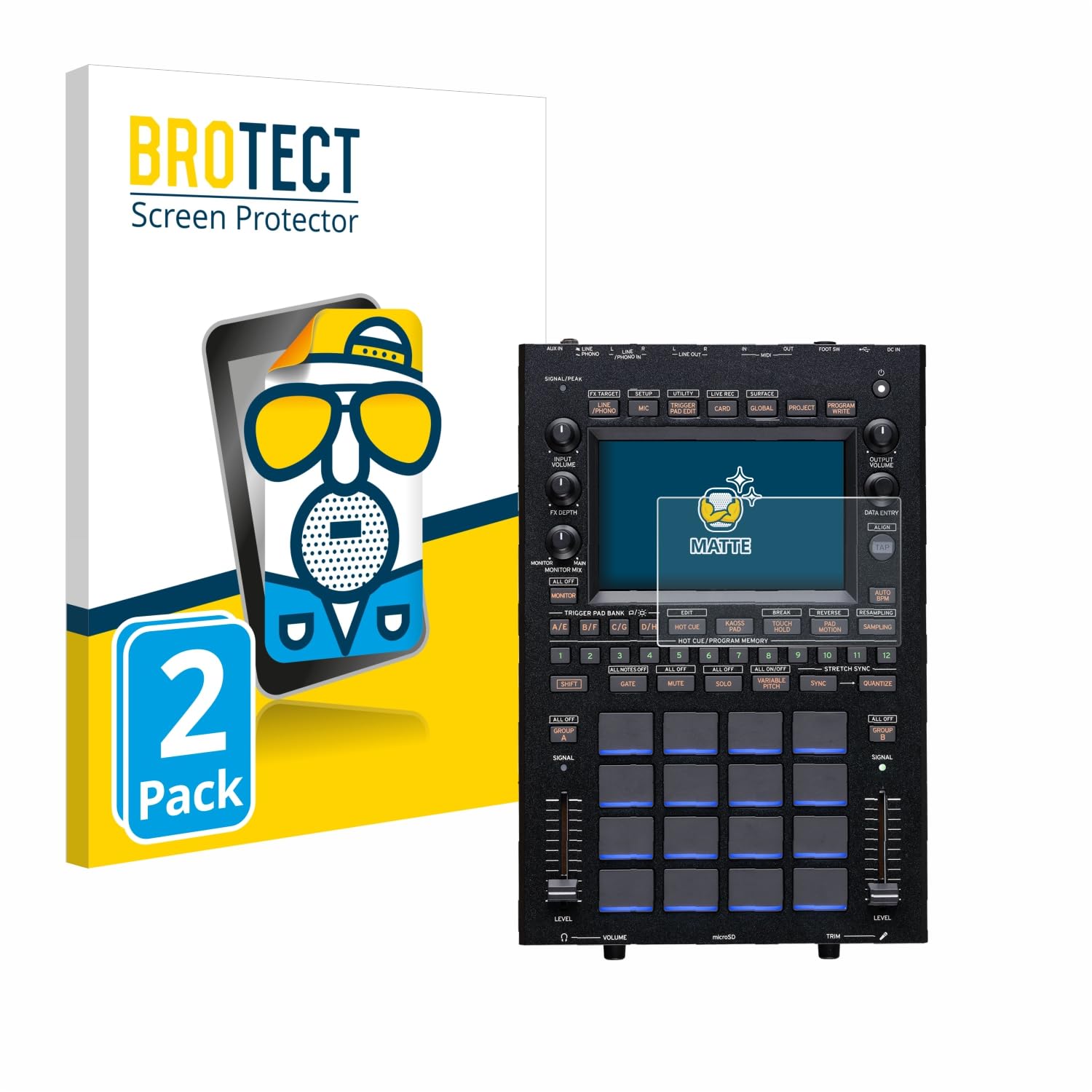 brotect 2-Pack Screen Protector Anti-Glare for KORG KAOSS Replay Screen Protector Matte, Anti-Fingerprint Protection Film