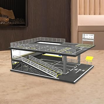 Car Model Showcase Display Miniature Shelf Parking Garage 1/64 Simulated Diecast Acrylic Material Suitable for Gift Collection