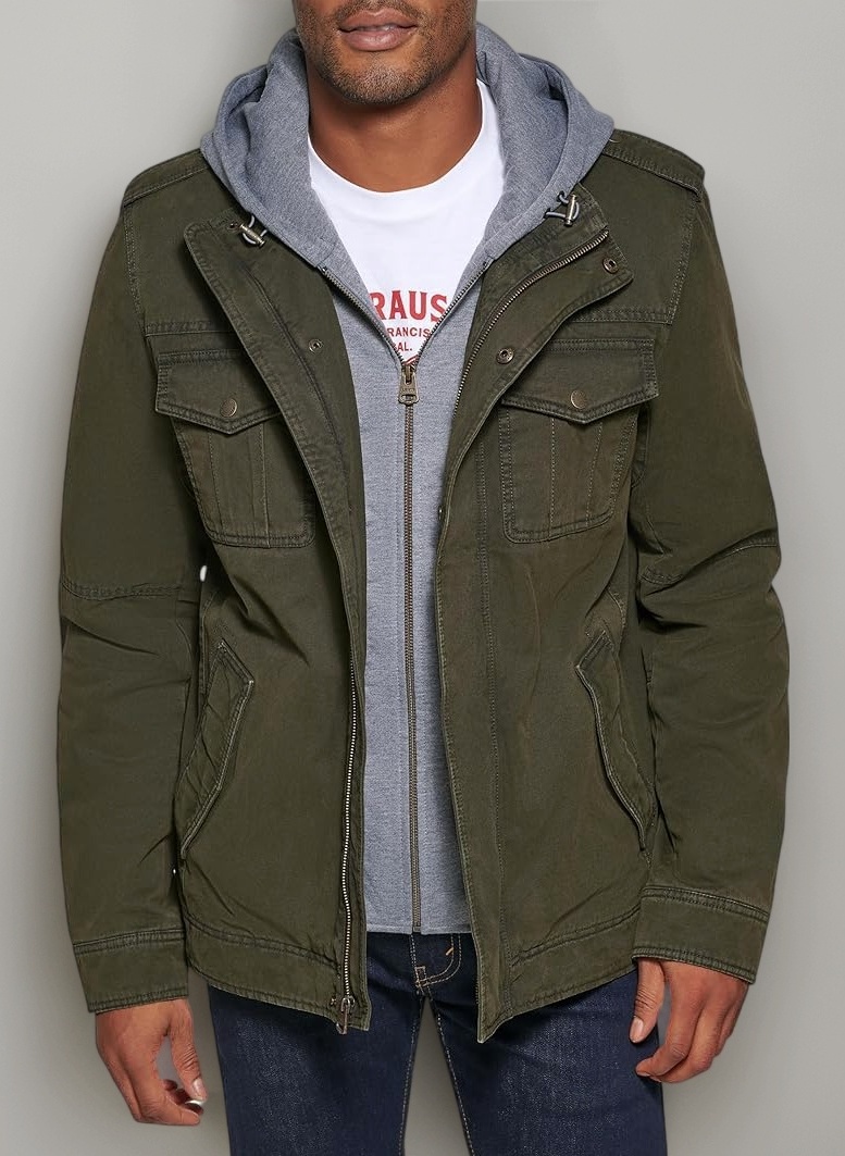 Men's Four-pocket Hooded Jacket Jacket