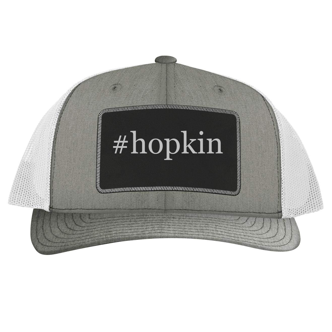 #Hopkin - Leather Hashtag Black Patch Engraved Trucker Hat