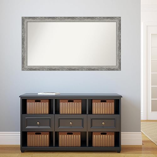 Miniatura 5 de Amanti Art Espejo personalizado, espejo estrecho plateado Waveline, espejo de pared o espejo de tocador de baño sobre fregadero (27.5 x 50.5