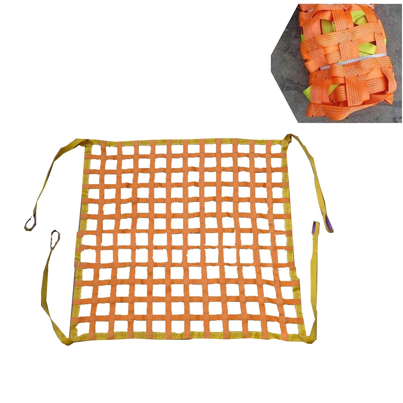 Malla Plana De Poliéster Para Eslingas - Red De Elevación Del Cargo, Robustas Correas De Transporte De Materiales De Carga, Red De Carga Elástica, Fuerte Capacidad De Carga ( Size : 1.5 X 1.5M/Mesh 10