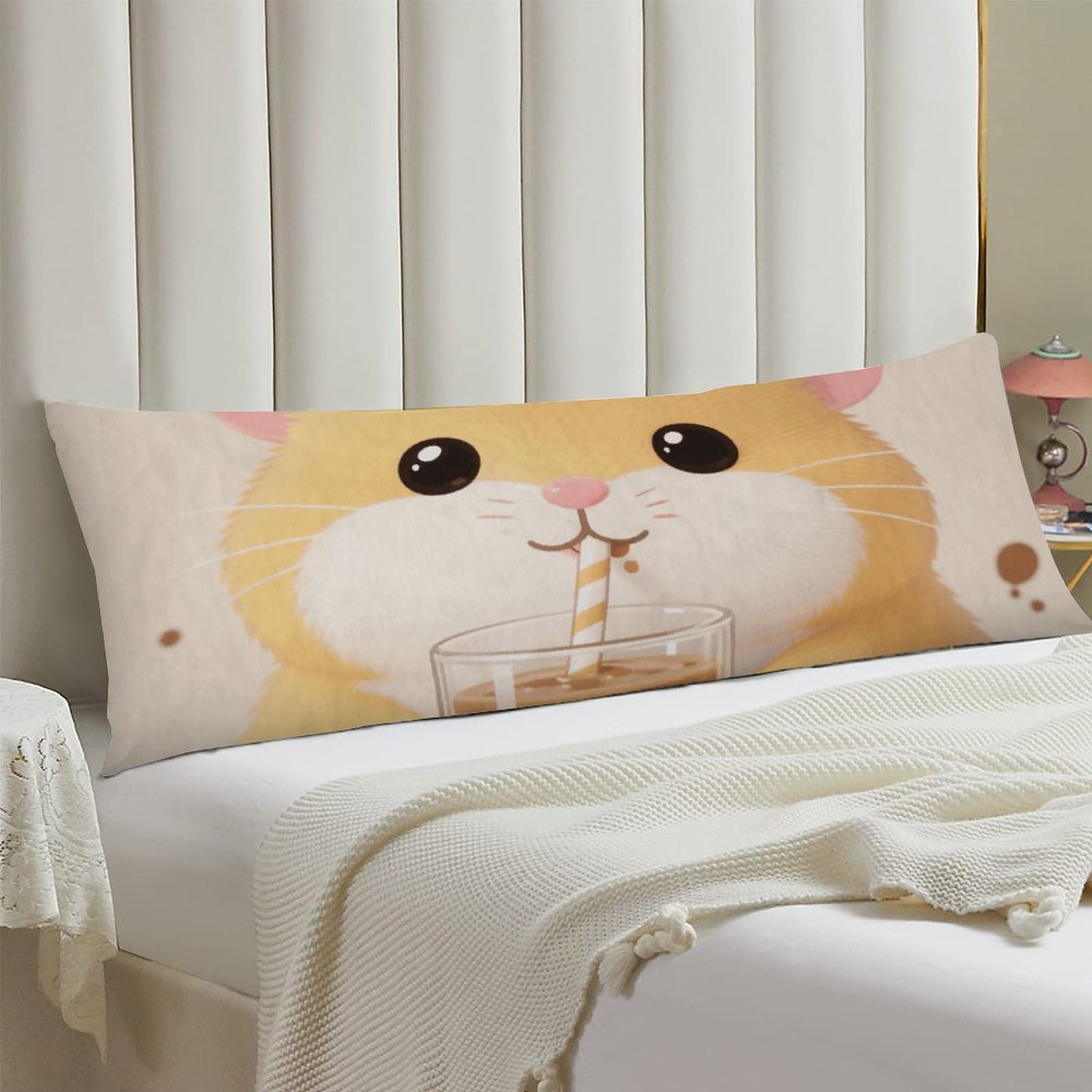 Body Pillow Cover 20x54 Long Pillow Case with Invisible Zipper Breathable Microfiber Hamster Pillowcase Soft Cozy Protector for Bedroom Couch Sofa Bed Home Decor All Seasons