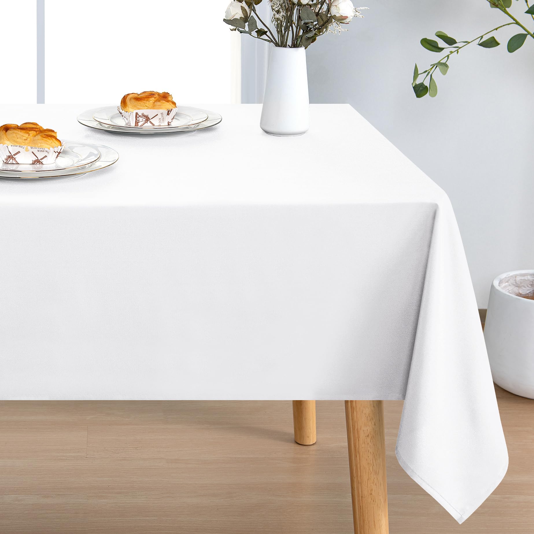 DWCN Rectangle Tablecloth - 60 x 84 Inch - Waterproof Stain and Wrinkle Resistant Washable Table Cloth, Decorative Fabric Table Cover for Kitchen