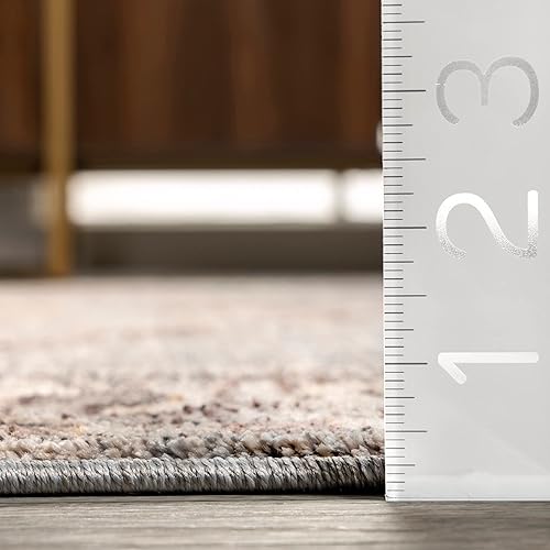 Miniatura 10 de nuLOOM Mindy - Alfombra contemporánea con flecos, 3 x 5 pies, color beige