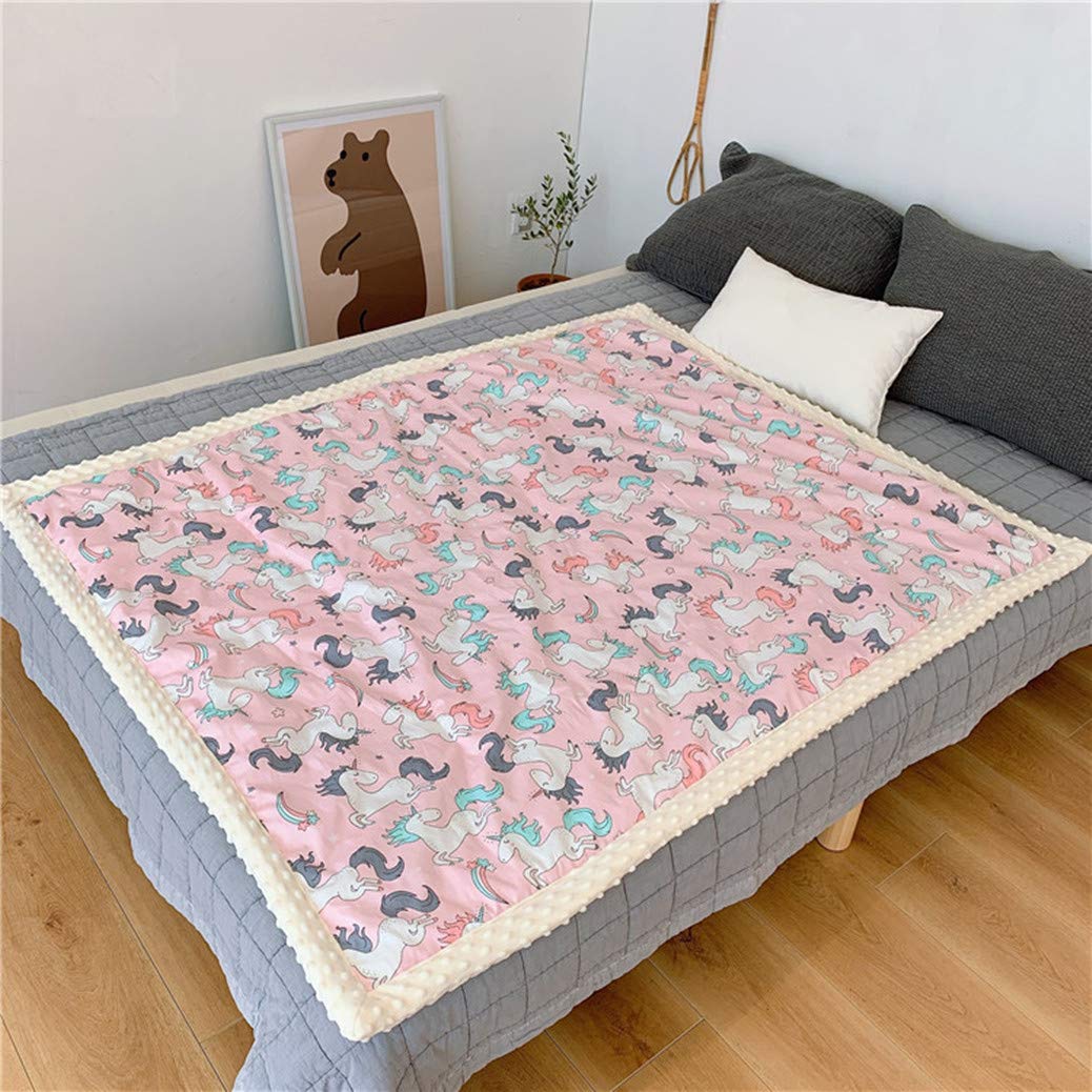 Engrosamiento del Bebé Recién Nacido para Consolar la Manta, TDAH Aplacar la Manta de la Cama Otoño e Invierno Kindergarten Comfort Sleepy Animals Design (Unicornio, 150x200 cm, 1,5 kg)