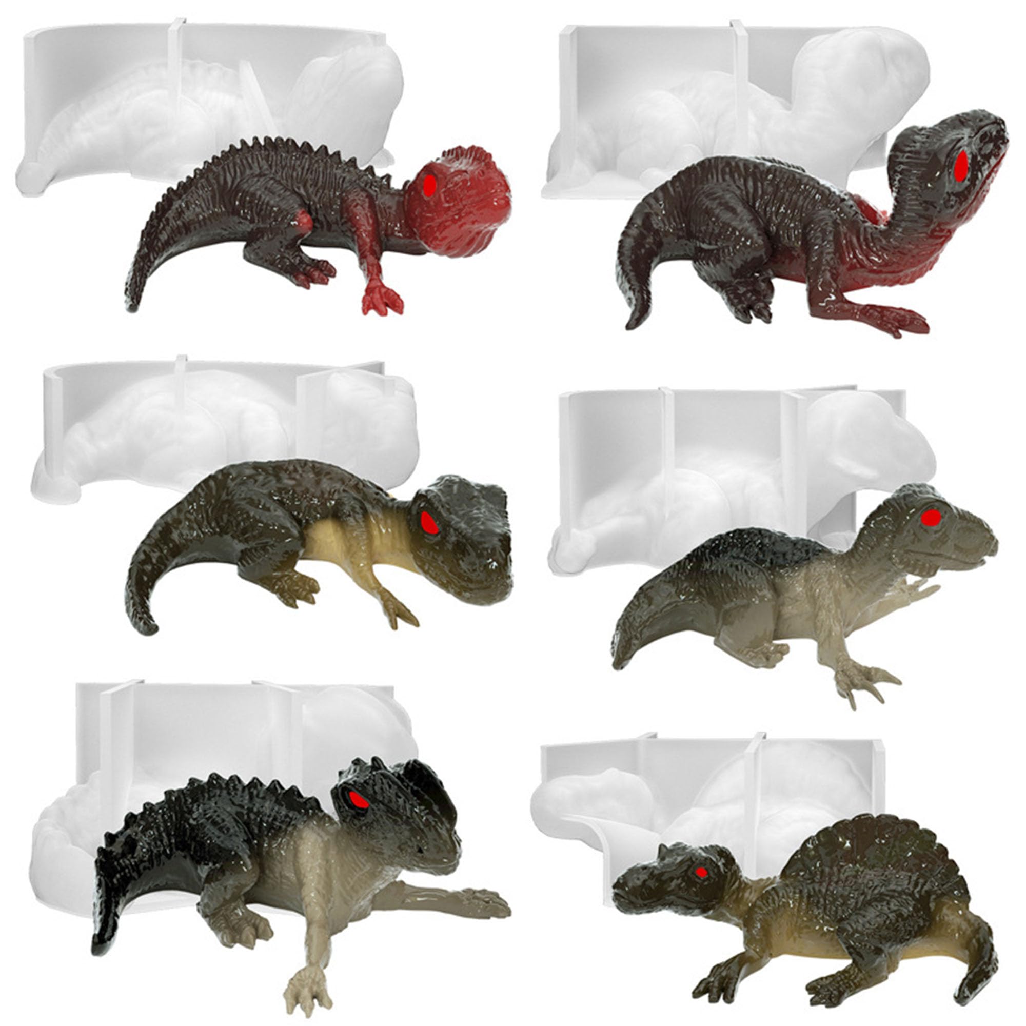 Moules en résine époxy dinosaures 3D pour fabriquer des cadeaux faits main