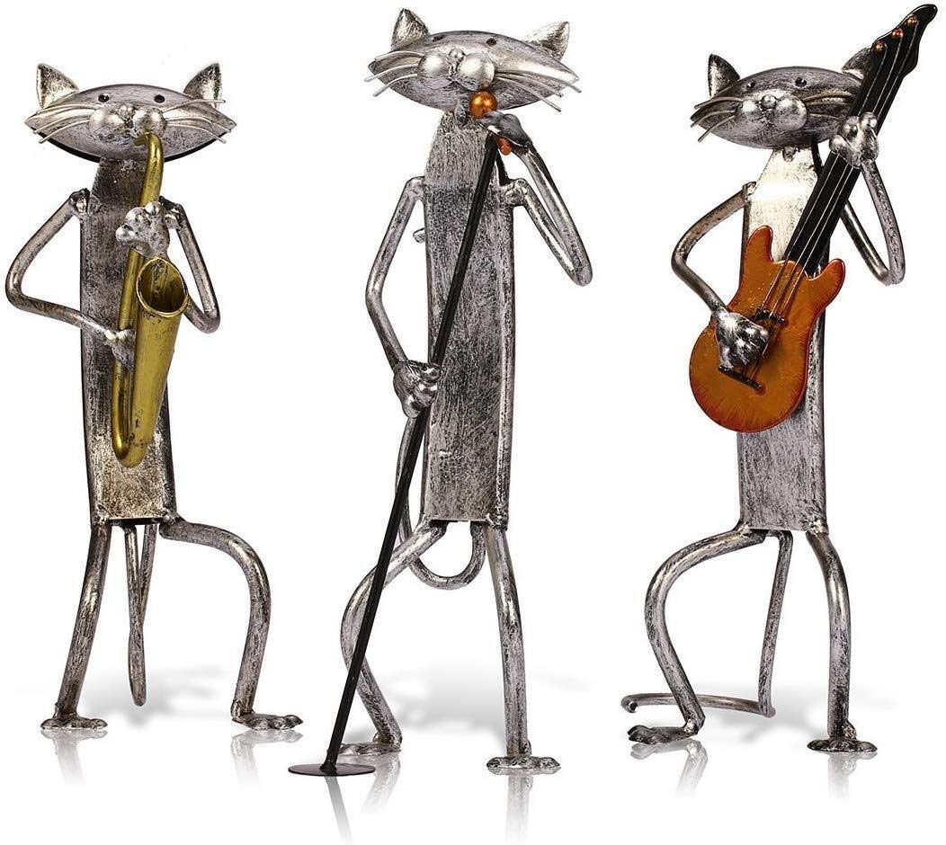 音楽を演奏する動物の金属製彫刻 Lisa Rich 1997年製作2000限定品