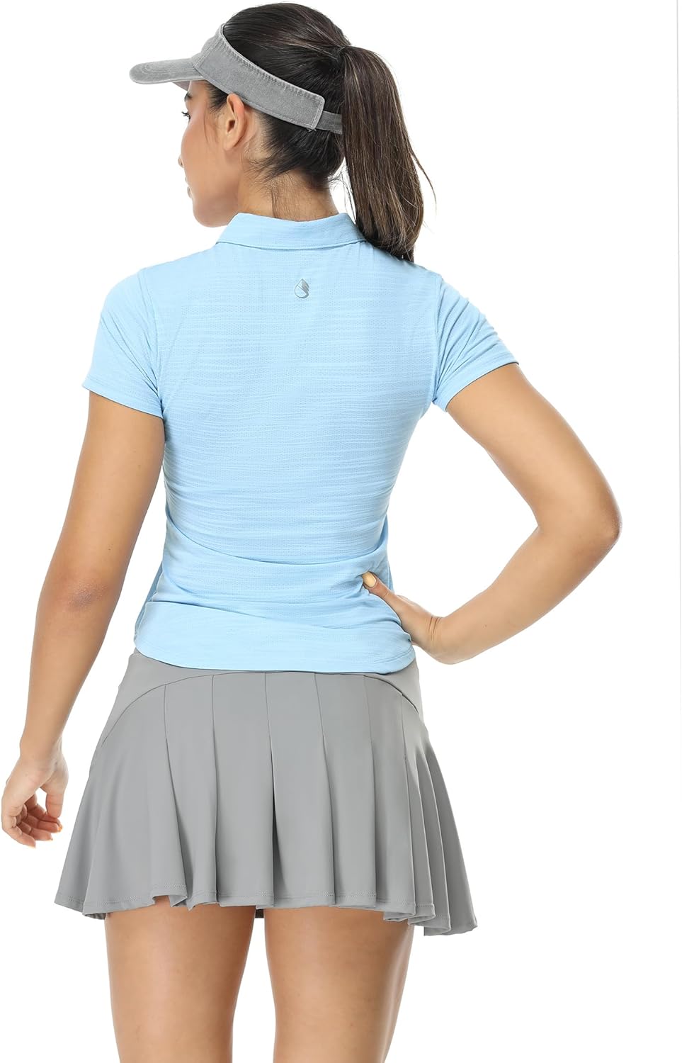 icyzone Women's Slim Fit Golf Polo Shirts Collared Short Sleeve Workout Shirt Tennis Exercise T-Shirts