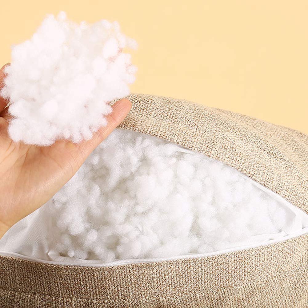 Aowufan Solid Color Linen Round Floor Pillow Cushion Yoga Seat Meditation Cushion Balcony Window Tatami Floor Cushion (Lake Blue, L)