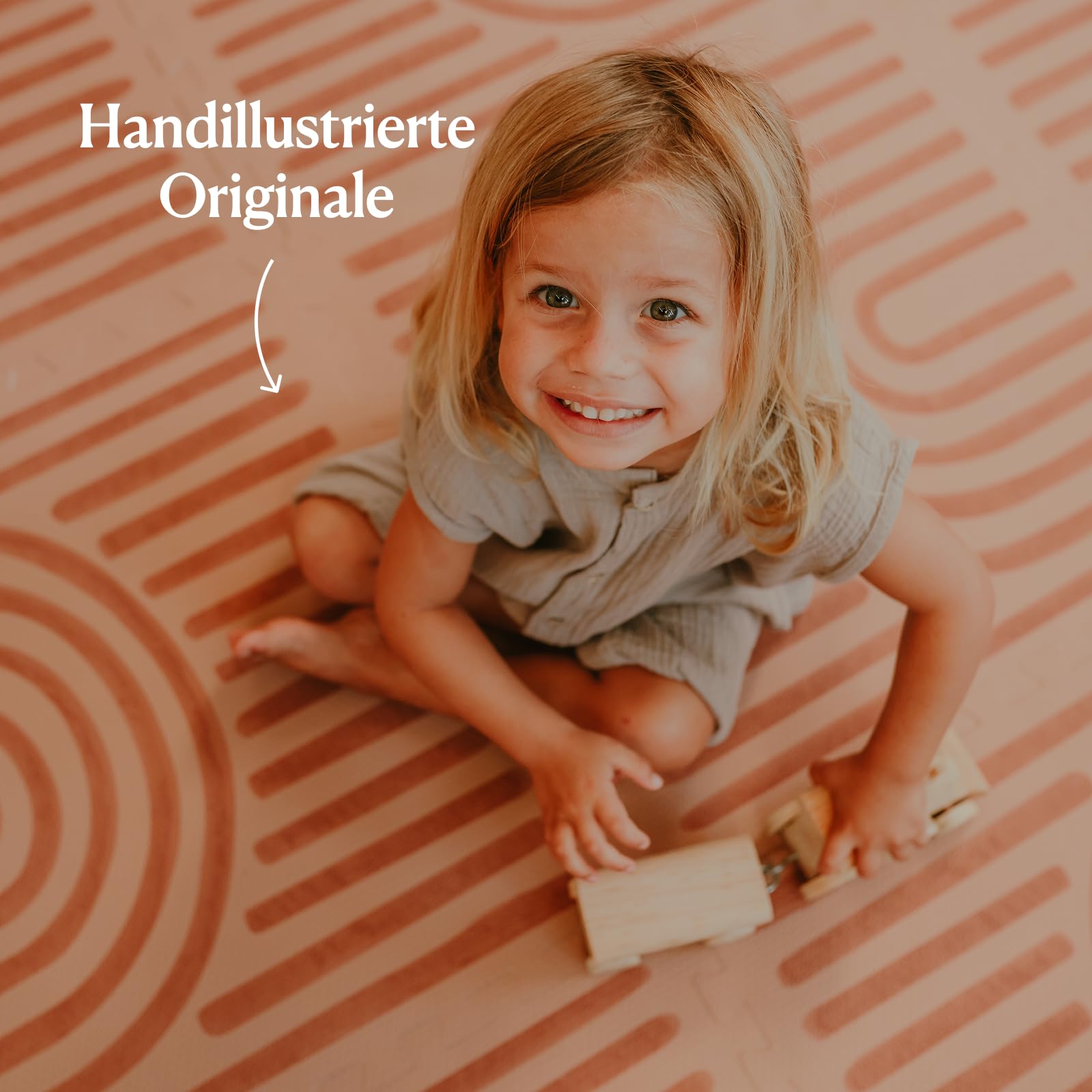 Toddlekind Hochwertige Baby Puzzlematte – 6-teilige EVA-Schaumstoff Krabbelmatte Baby Für Wohnbereiche – 1.2cm Dicke Modulare Spielfläche - Camel Farbe, 60 × 60 cm pro Teil, 120 × 180 cm