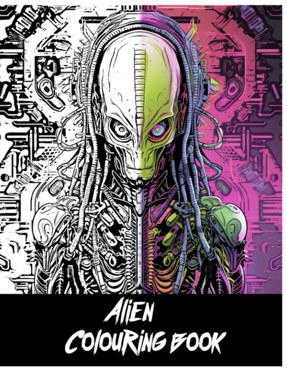 Alien Colouring book for adults