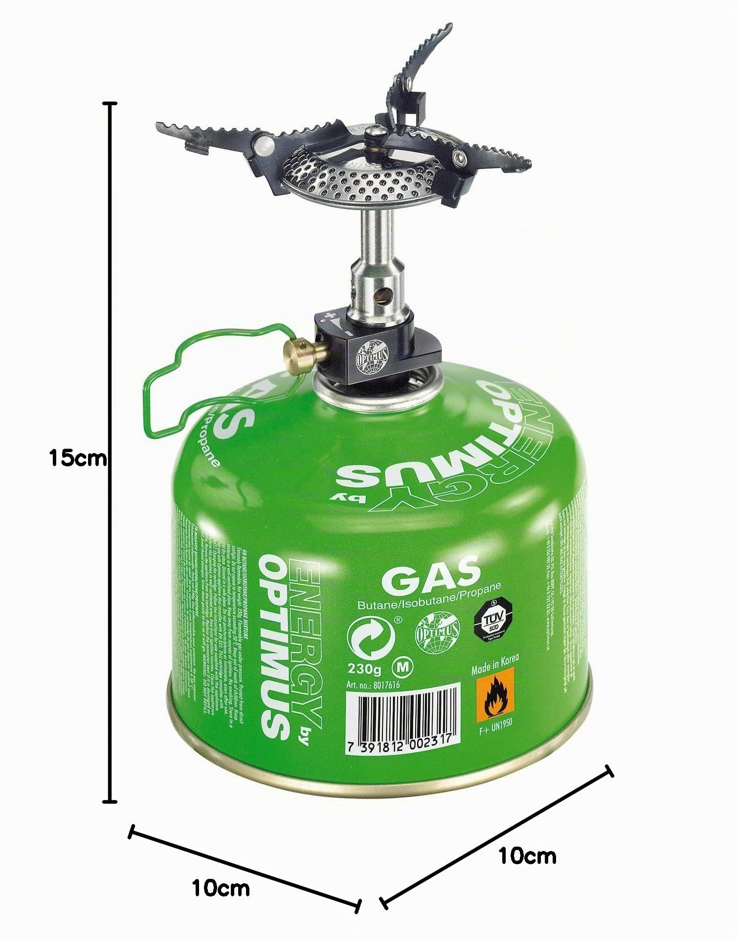 Cocina de gas Optimus Crux Lite - Cocina ultraligera de 72 g con 3000 W de potencia para trekking, camping y equipos de emergencia