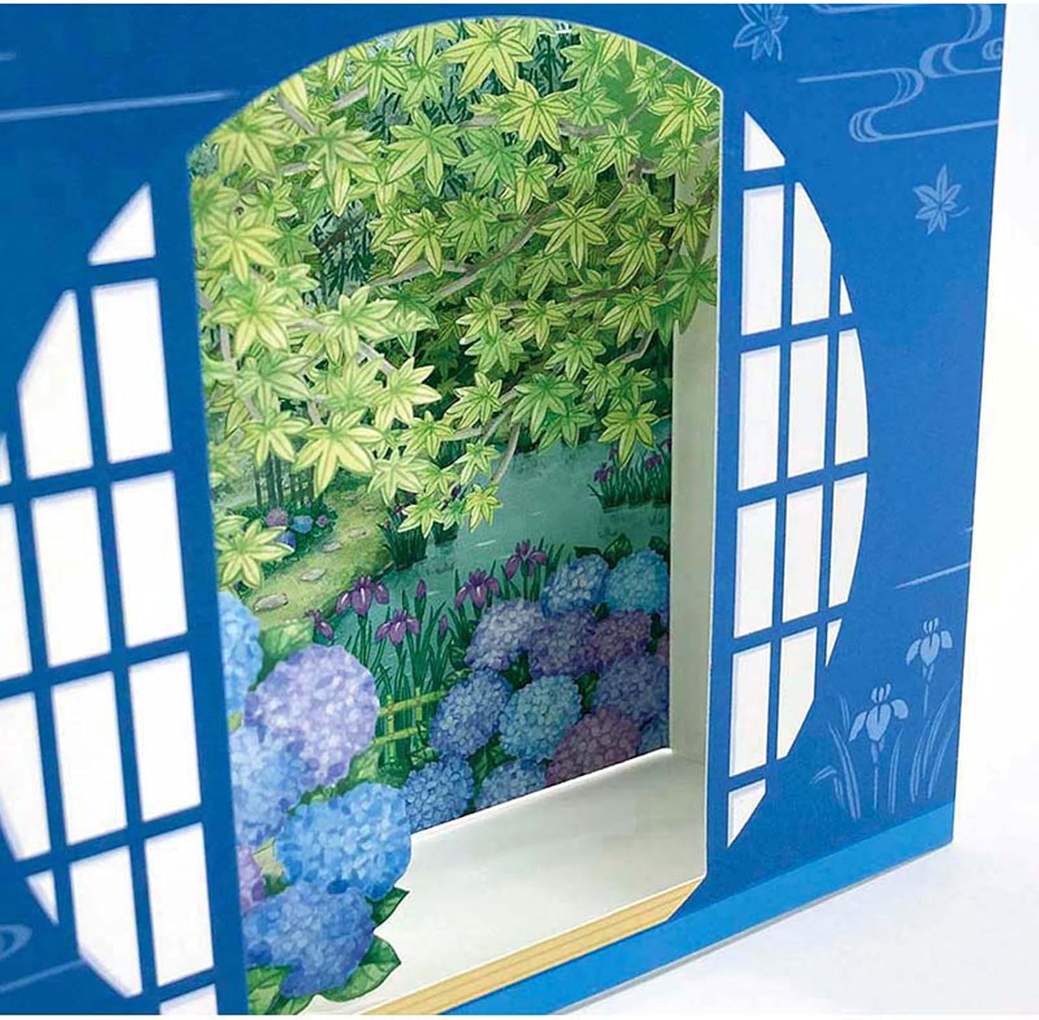Sanrio JES 19-5 484431 Message Card Greeting Card Early Summer Round Window Hydrangea Garden