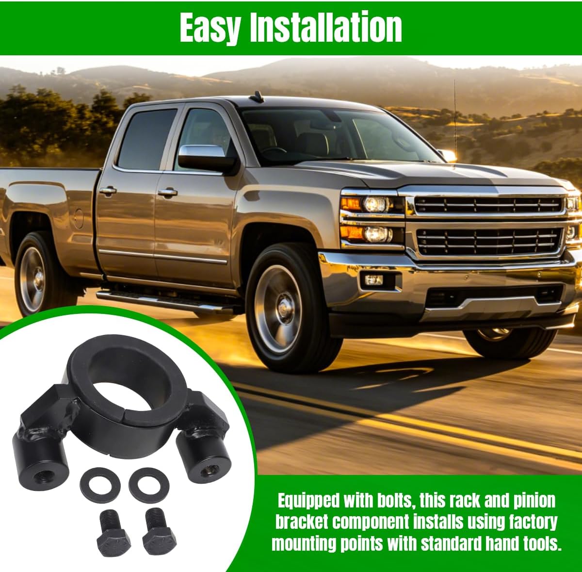 motoparty Rack and Pinion Mount for 2007-2013 Silverado Sierra 1500 2wd 4wd, Steering Gear Mounting Bracket Replacement