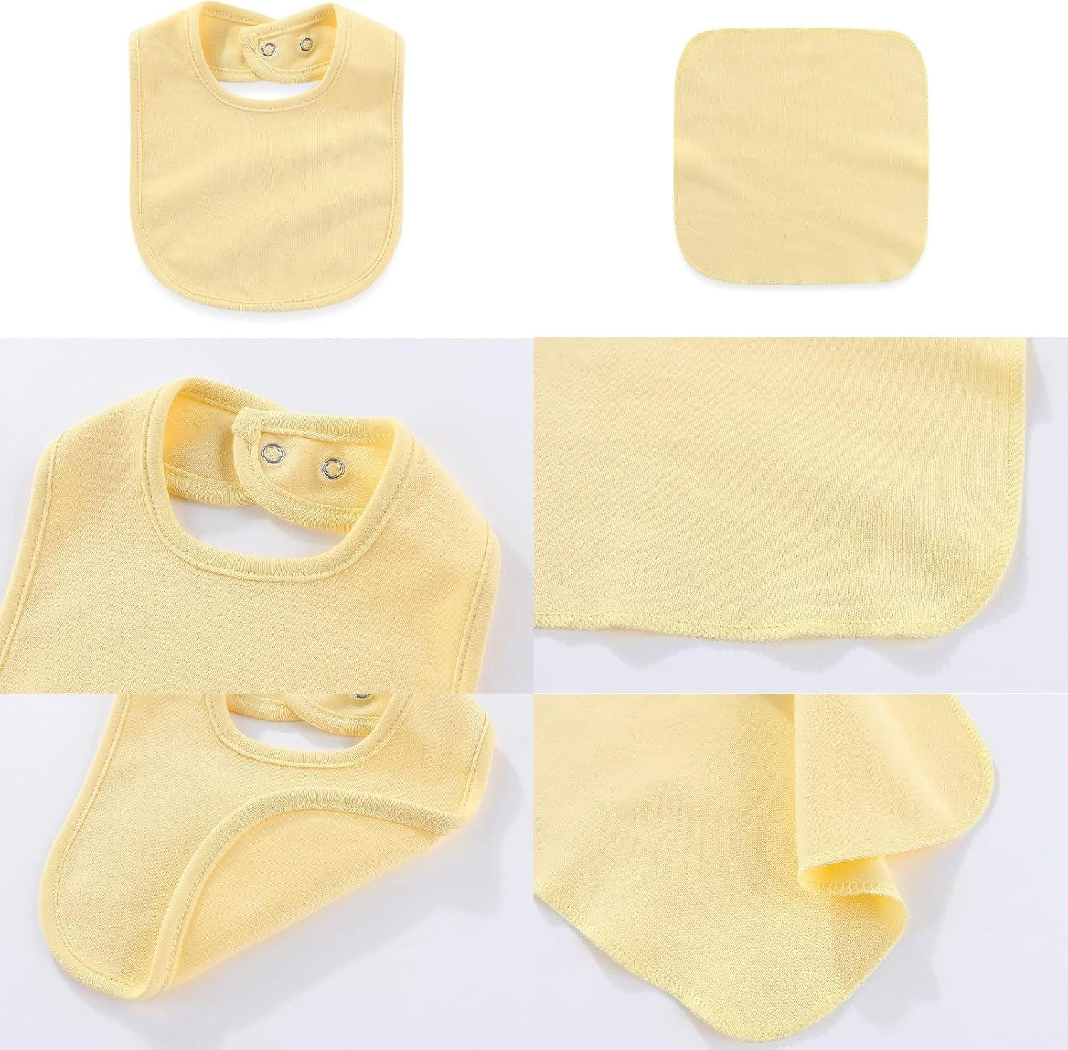 falianni Baby Unisex Layette Set 7-Pack Infant Boy Girl Romper Pant Outfits 0-6 Months Soft Cotton Accessories Essential
