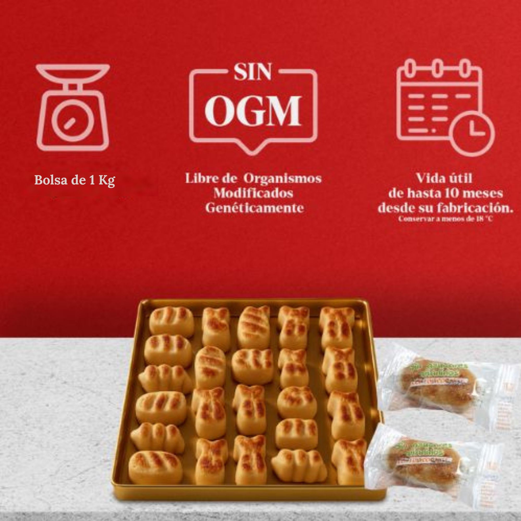 LAPASION - Figuritas de Mazapan Artesanas de Calidad Suprema Sin Azucares Añadidos, Bolsa 1kg.