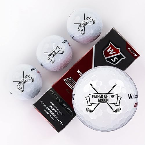 Regalo de boda del padre del novio, funda de 3 pelotas de golf Wilson Staff Elite
